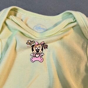 Disney Baby Minnie Butterflies Snap Bodysuit vintage y2k